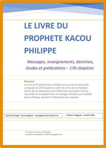 Le Livre du Prophète Kacou Philippe