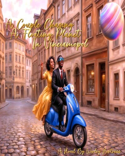 A Couple Chasing A Floating Planet In Vinciamopol