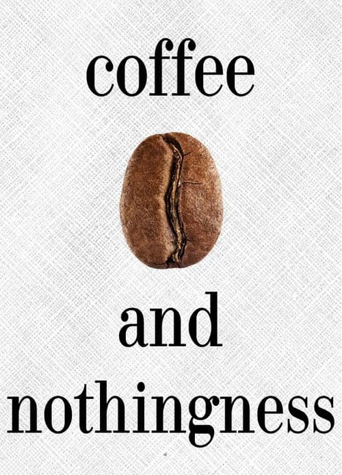 coffee bean and nothingness
