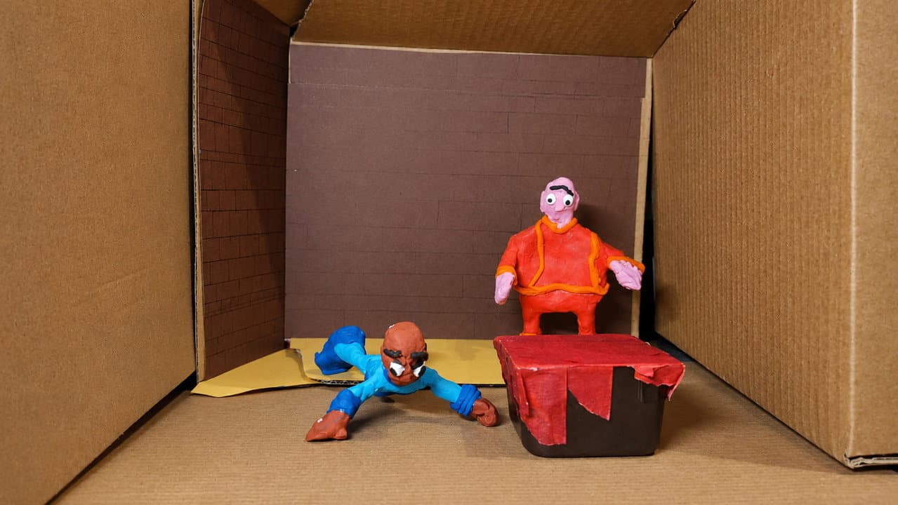 Azulín y Rojín: la caja