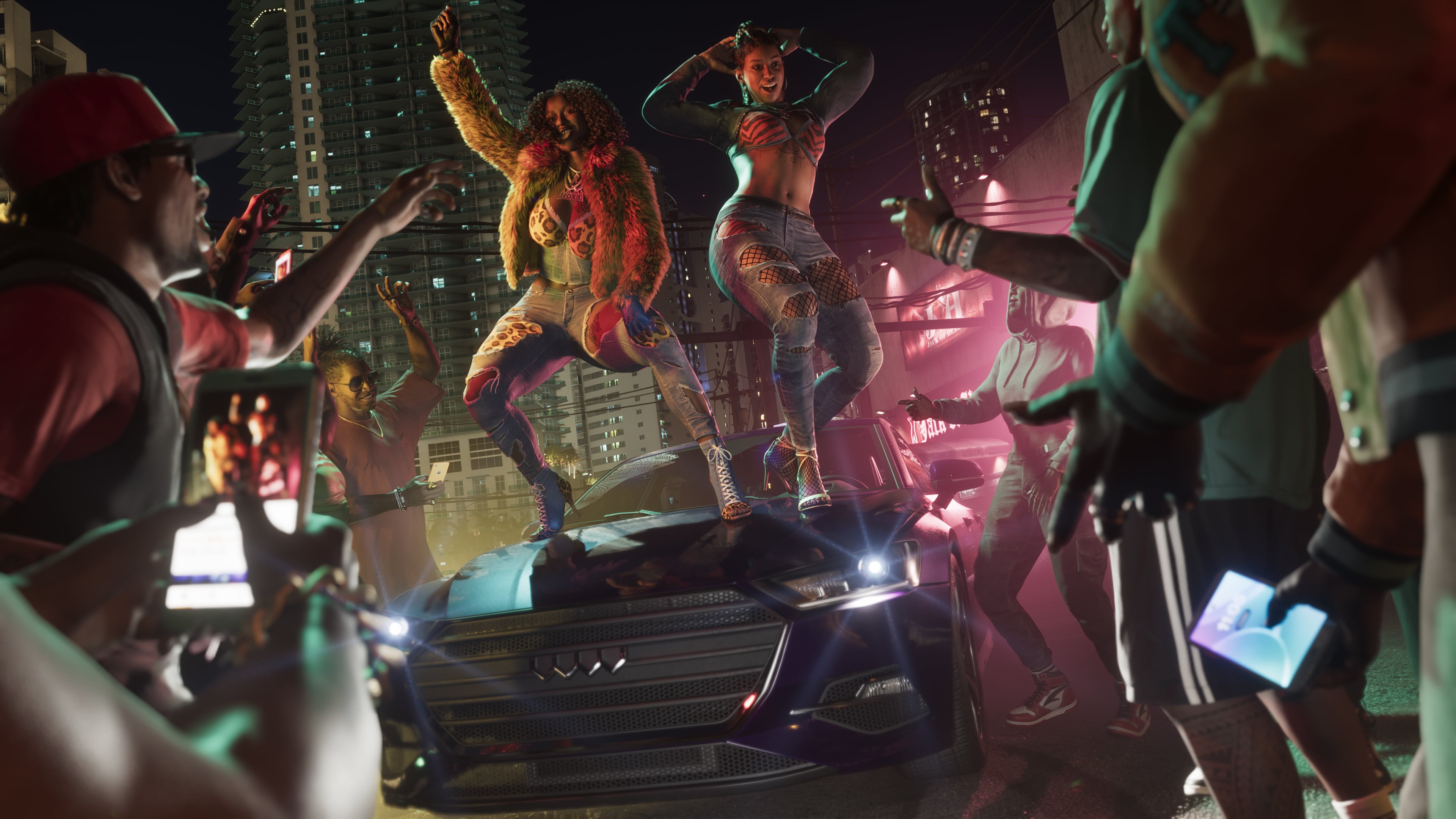 GTA VI — nightclub scene demonstrating the game's cinematic production value